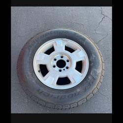 1 X 255/65r17 6x135 6x5.31 F150 Stock Rims Wheels With 80% Treads Tires !!!!