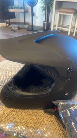 Matte Black Motocross Full Face Helmet