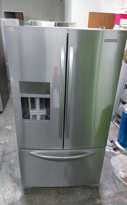 Stainless KitchenAid French Door Fridge with IceMaker