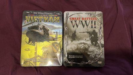 We Were Heroes Vietnam 1st Cavalry Division/ Great Battles of World War 2 DVD Metal Tin Case.