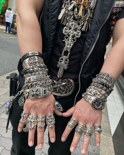 Chromage Homage Chrome Hearts Jewellery Shop, bracelets necklace chains wallet key rings etc