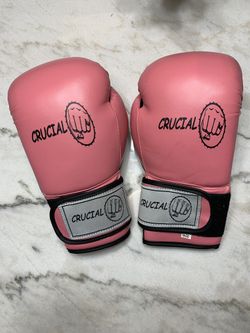 Pink Rexin Training Bag Boxing Gloves 14OZ