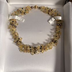 New! Fortunoff Jewelry Swarovski Crystal Pearl Choker Necklace