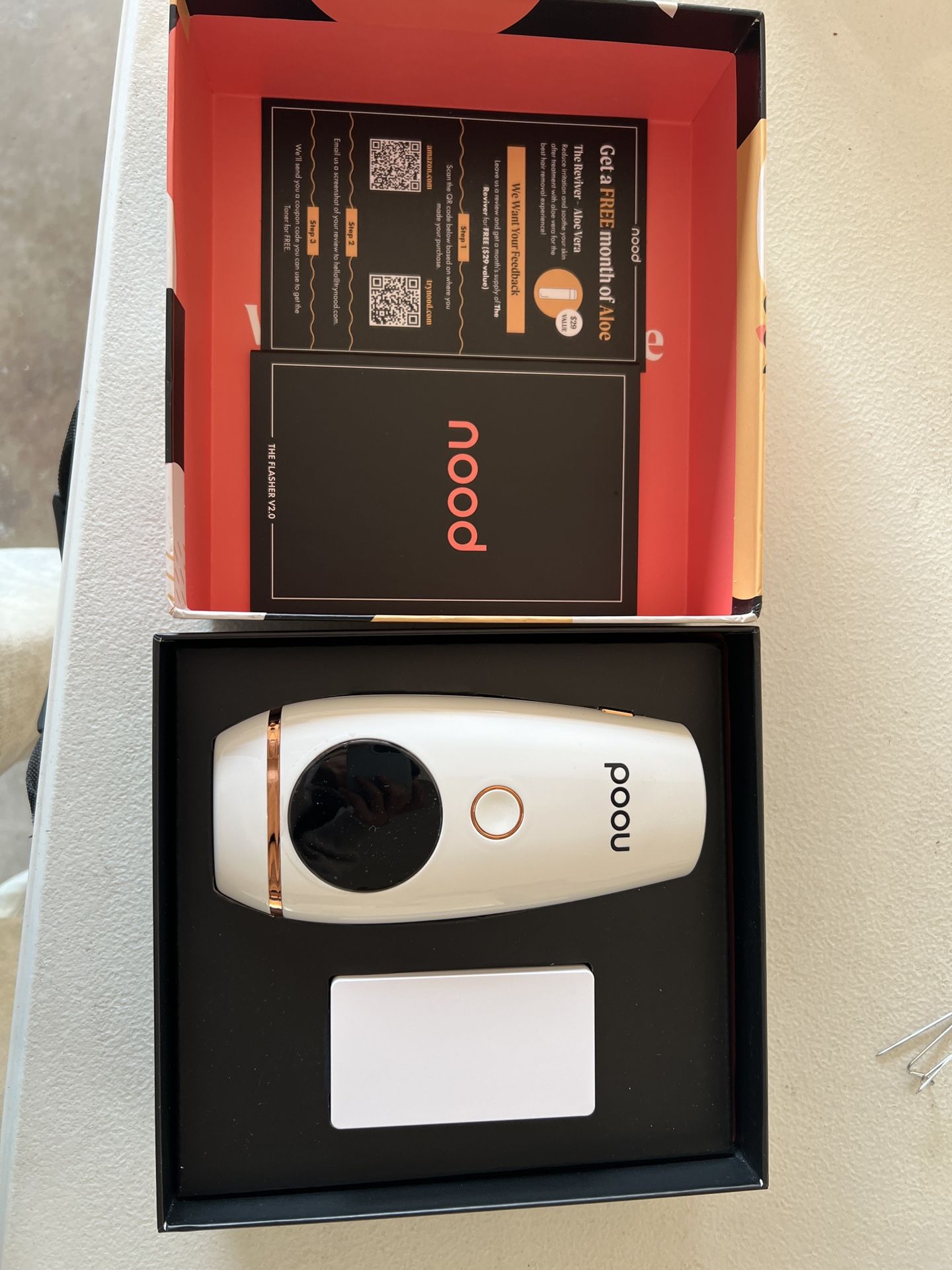 NEW Nood™ Flasher 2.0 Kit — IPL Laser Hair Removal Device for Women & Men — Pain-free & Permanent, Visible Results After First Use & Works Everywhere