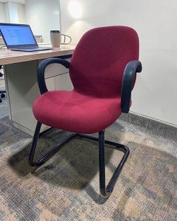 European Burgundy Guest & Side Chair