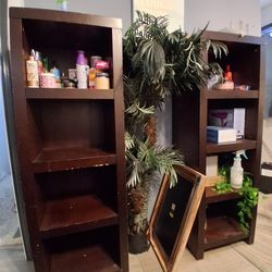 2 Heavy Wood Shelves 