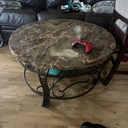 Granite Top Coffee Table And End Tables