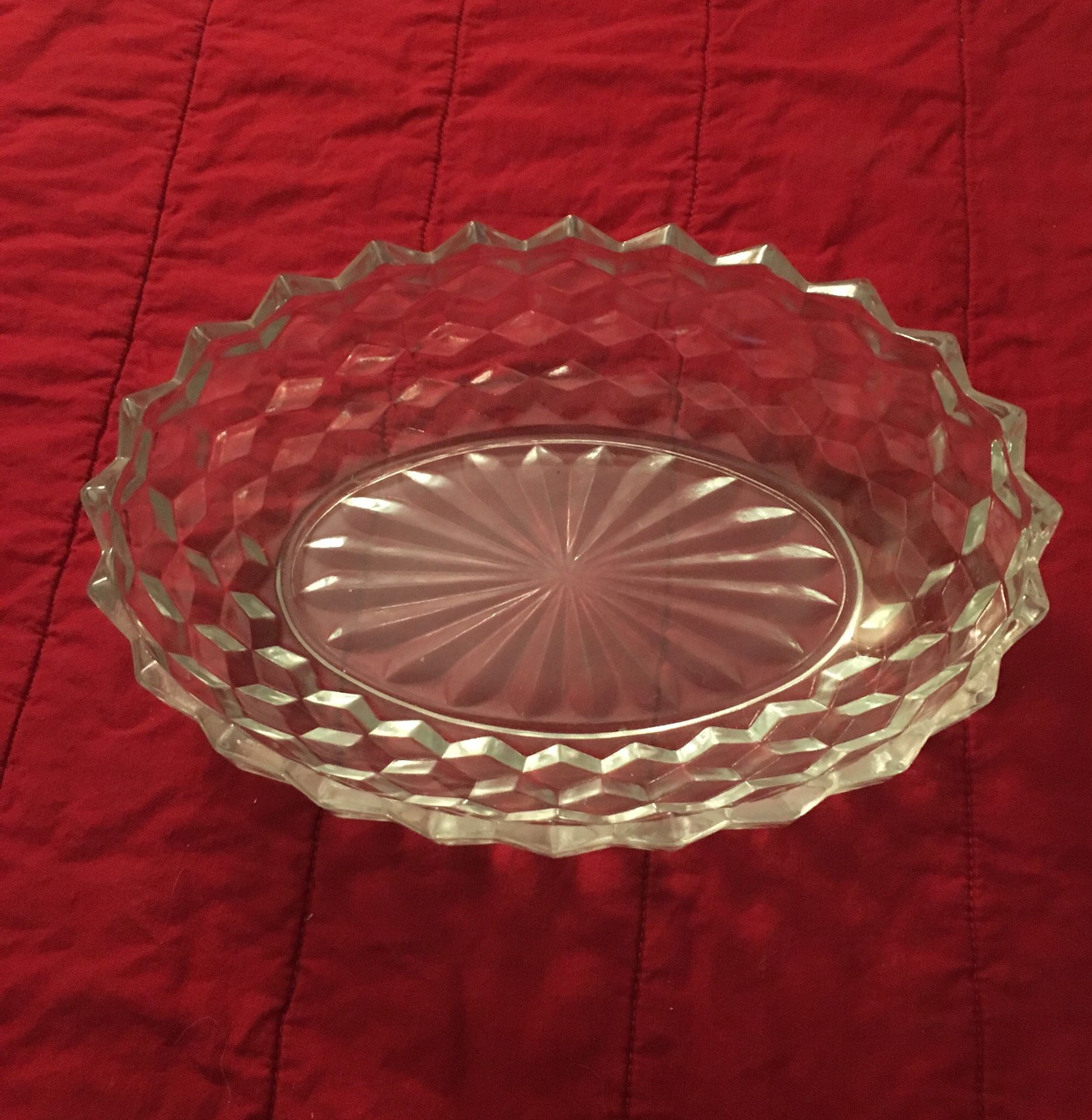 Oval serving dish Whitehall By Indiana Glass vintage glassware