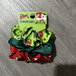 Grinch Scrunchies 3 Pairs