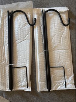 2 new 64” Sheppard’s hook poles for hanging lawn and garden decorations