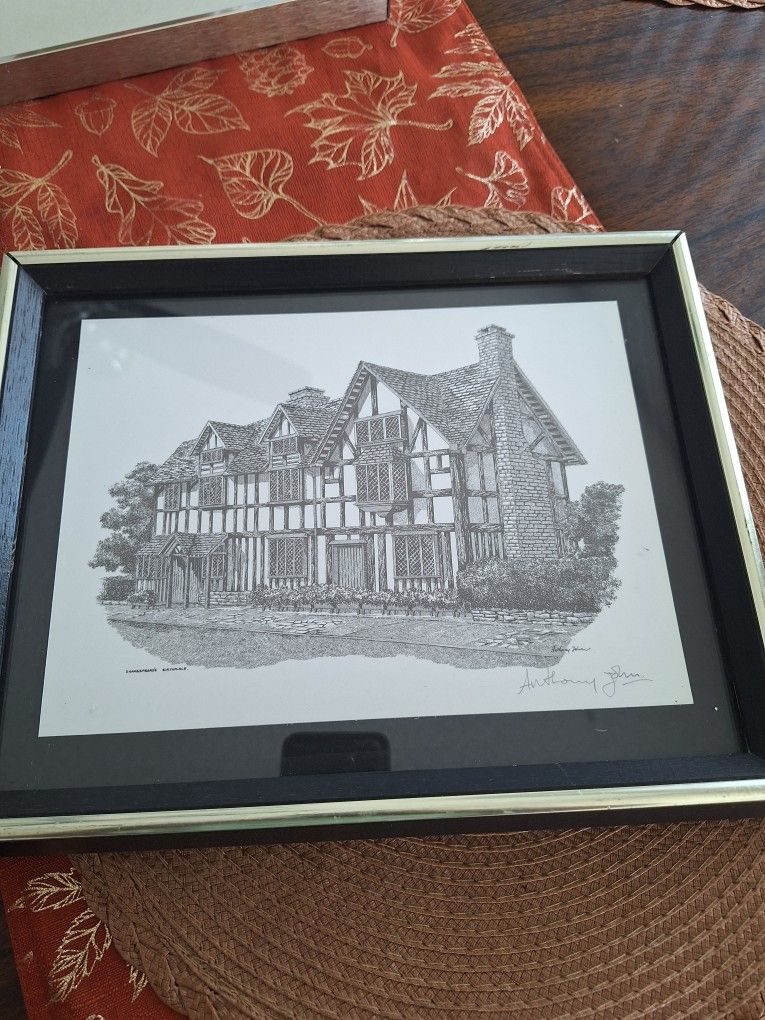 Anthony John Painting Signed. Shakespeare House