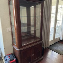 Sliding Door Curio Cabinet