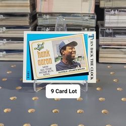 ⚾️ (9) 1989 Topps HOF Hank Aaron Cards 