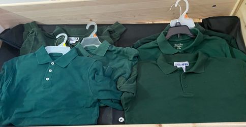 Girls Short & Long-sleeve Green School Uniform Polo Shirts Sizes 10, 14, 16 and 18 $3-$5!