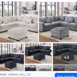 Sectional With Ottoman Set