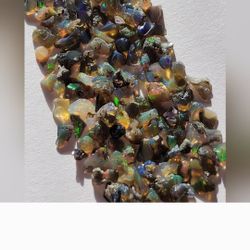 25pcs. Black Ethiopian Opal Gemstone Lot 3-7mm