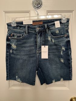 NWT Judy Blue Distressed Jean Shorts 