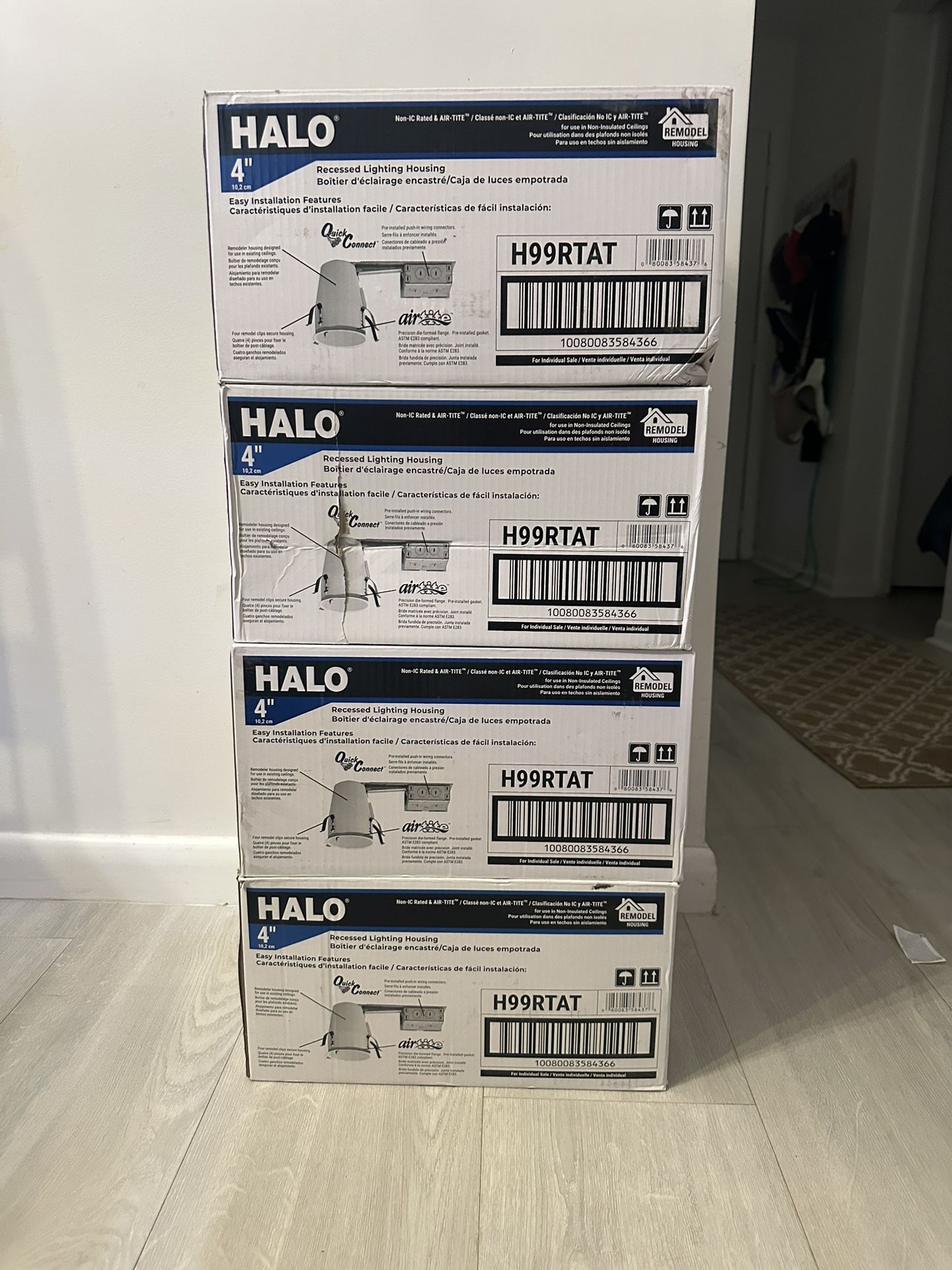 *New Halo 4inch Recessed Lighting Housing + LED down Lights