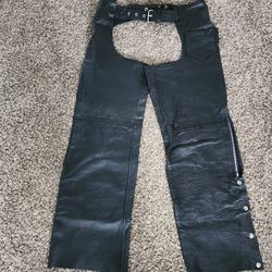 *** MOTORCYCLE CHAPS WITH GLOVES ***