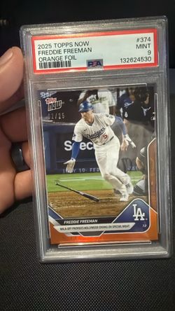 2025 Topps Now Freddie Freeman Orange Foil #374 PSA 9 bundle 1234