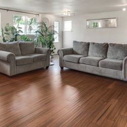 Old Cannery Ashley Grey Couch And Love Seat