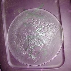 Glass Christmas Platter