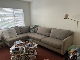 Large 118" Gray Sectional Sofa – Deep, Comfortable, Excellent Condition Spacious 118" × 80" gray sectional in excellent condition.