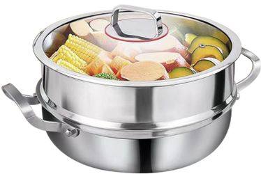 Titanium pan pot steamer