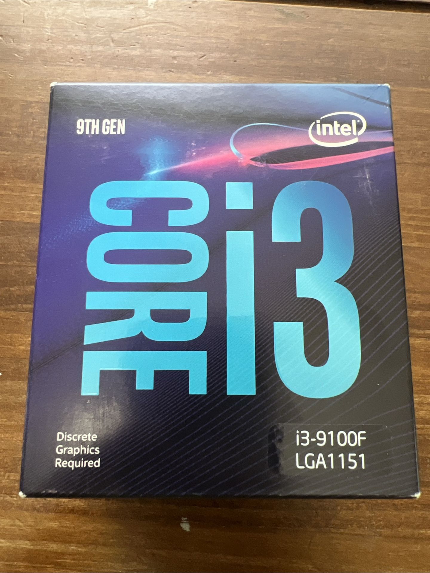 Intel Core i3-9100F Processor, 4-Cire, 6MB Cahce, 3.6GHz, LGA1151 W Cooling Fan