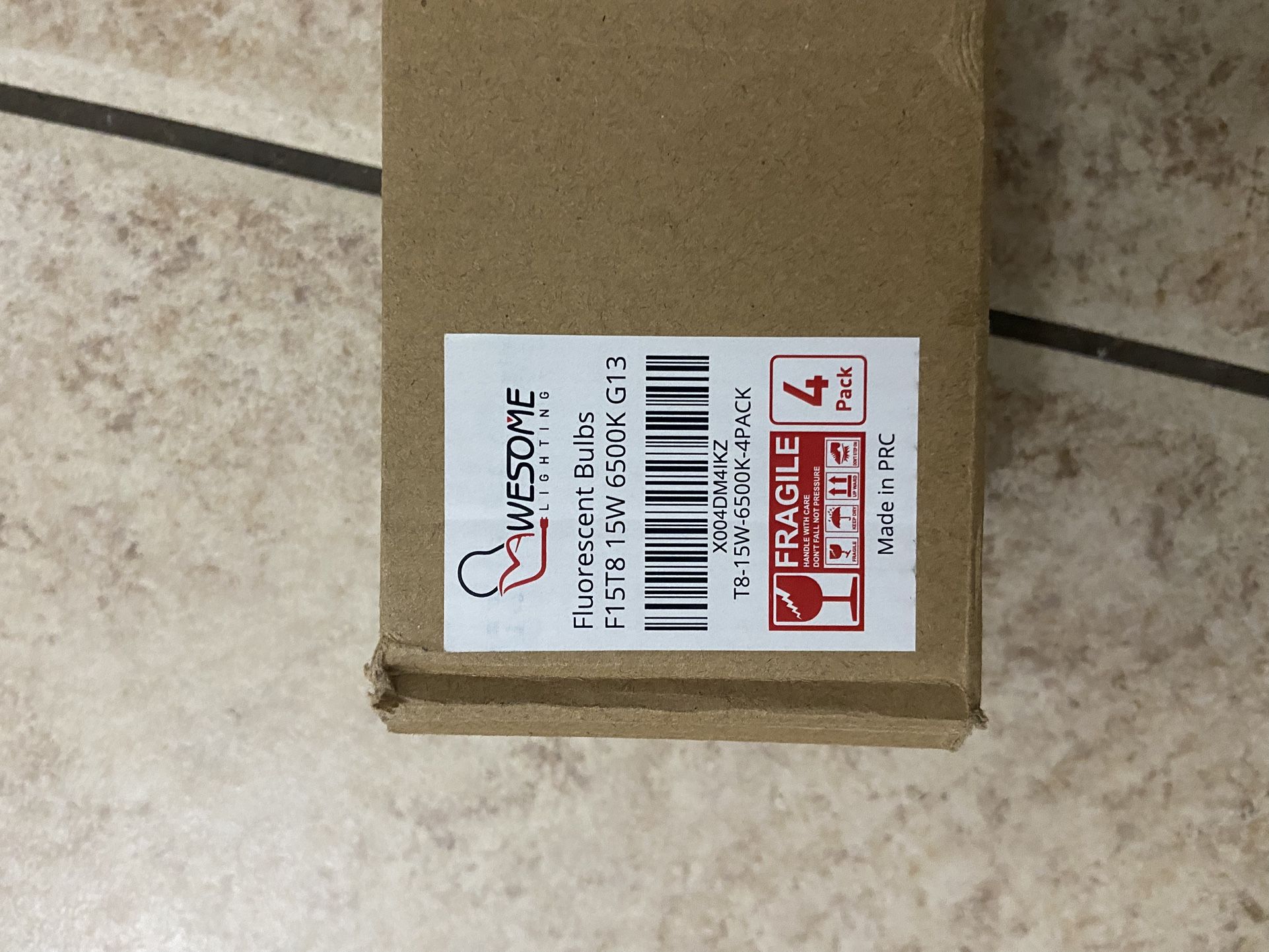Fluorescent Bulbs F15T8 15W 6500K G13 (4 Pack)