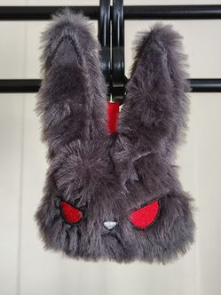 Angry Bunny Faux Fur Bag Charm