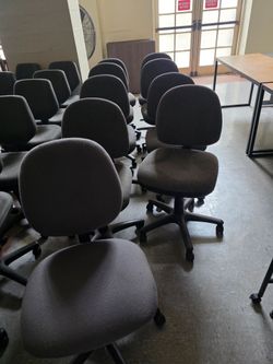 Office Task Chairs - Gray Swivel Rolling Chair