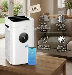 New Air Purifier Large Room 2800 Sq Ft HEPA WiFi Smart