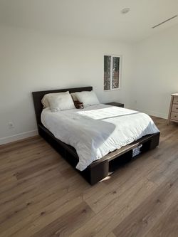 Queen Bed Frame & Nightstand (Dylan Living Spaces) - Used
