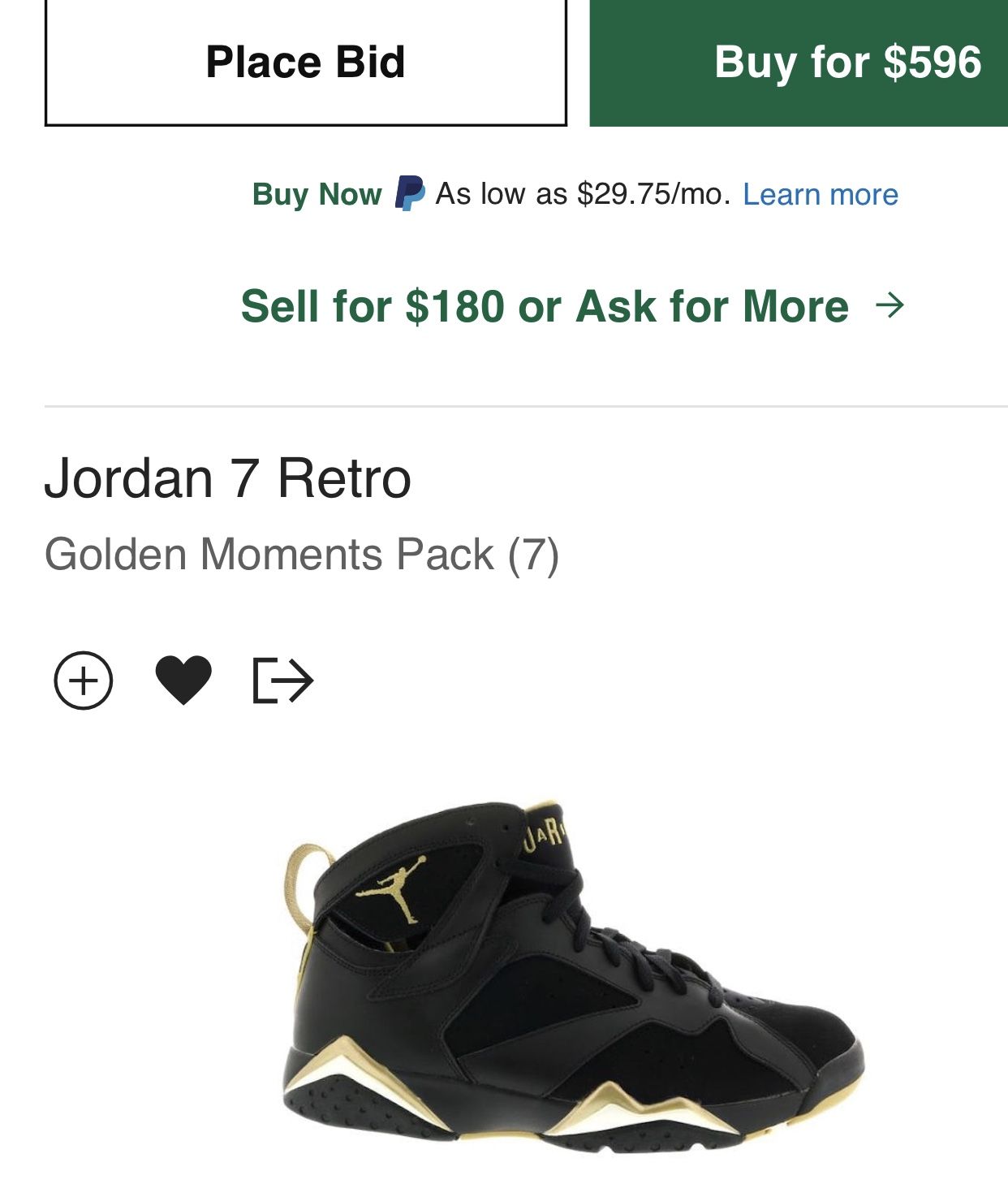 Pre Owned - Air Jordan 7 “GMP” Size 11 With OG Box