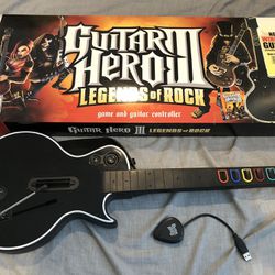 Guitar Hero Gibson Les Paul Wireless Controller With Dongle (PS3) With Box 