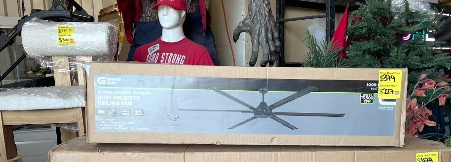 SaleSumo 8ft INDOOR/COVERED OUTDOOR HIGH VELOCITY CEILING FAN