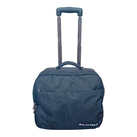 Black rolling briefcase or laptop bag / retractable handle. Made by Techco Legby