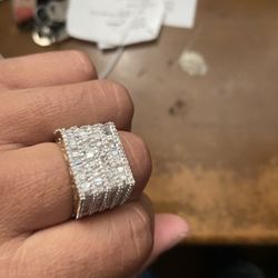 10K Diamond Baguette Ring