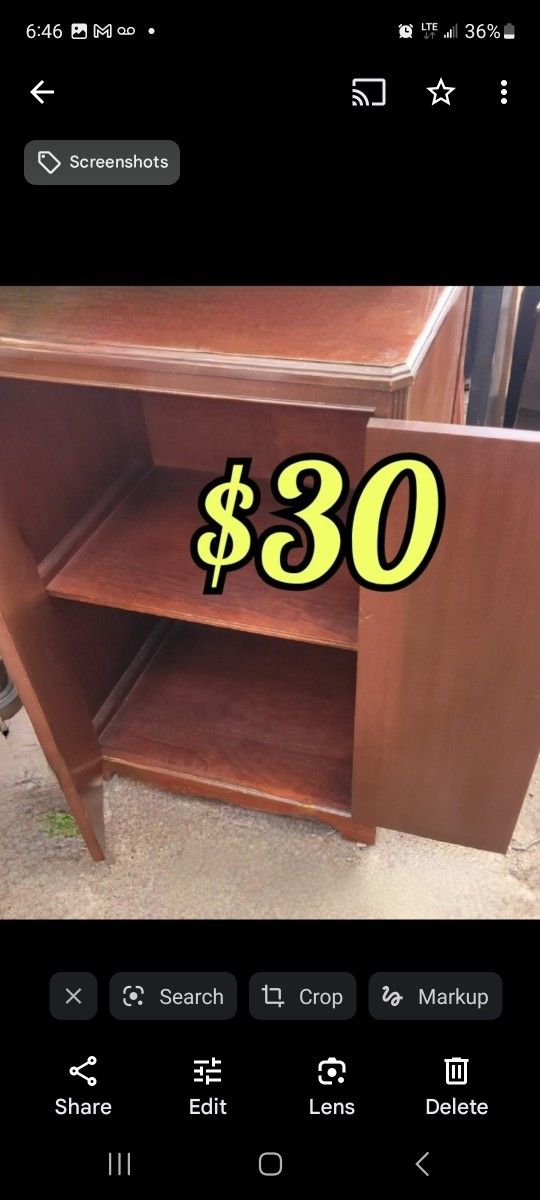 Antique Mahogany Storage Cabinet