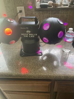 Professional Quality American DJ ROTO BALLS TRI LED Dual Rotating