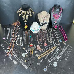 Vintage to Modern Costume Jewelry Lot Necklaces Pendants