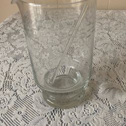 Etched Glass Drink Mixer
