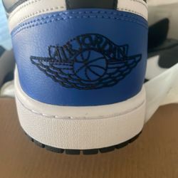 air jordan 1 low black/white game royal
