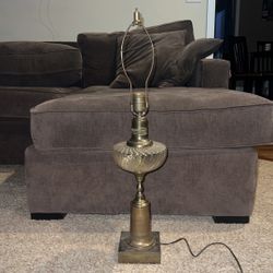 Vintage Antique Glass ball Detailed TALL Desk House Lamp. Has some rust see pics! 