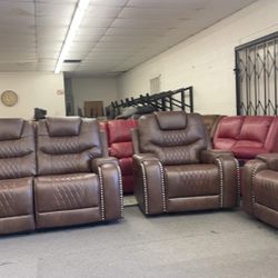 New Recliner Couch , Loveseat And Chair Only $50 Down Payment 