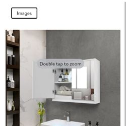 Mirrored Bathroom Storage Cabinet