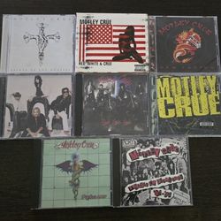 Motley Crue 9 CD Music Disc 80 90 Vintage Rock Lot