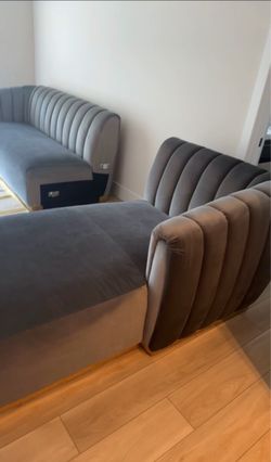 Velvet Gray Sectional