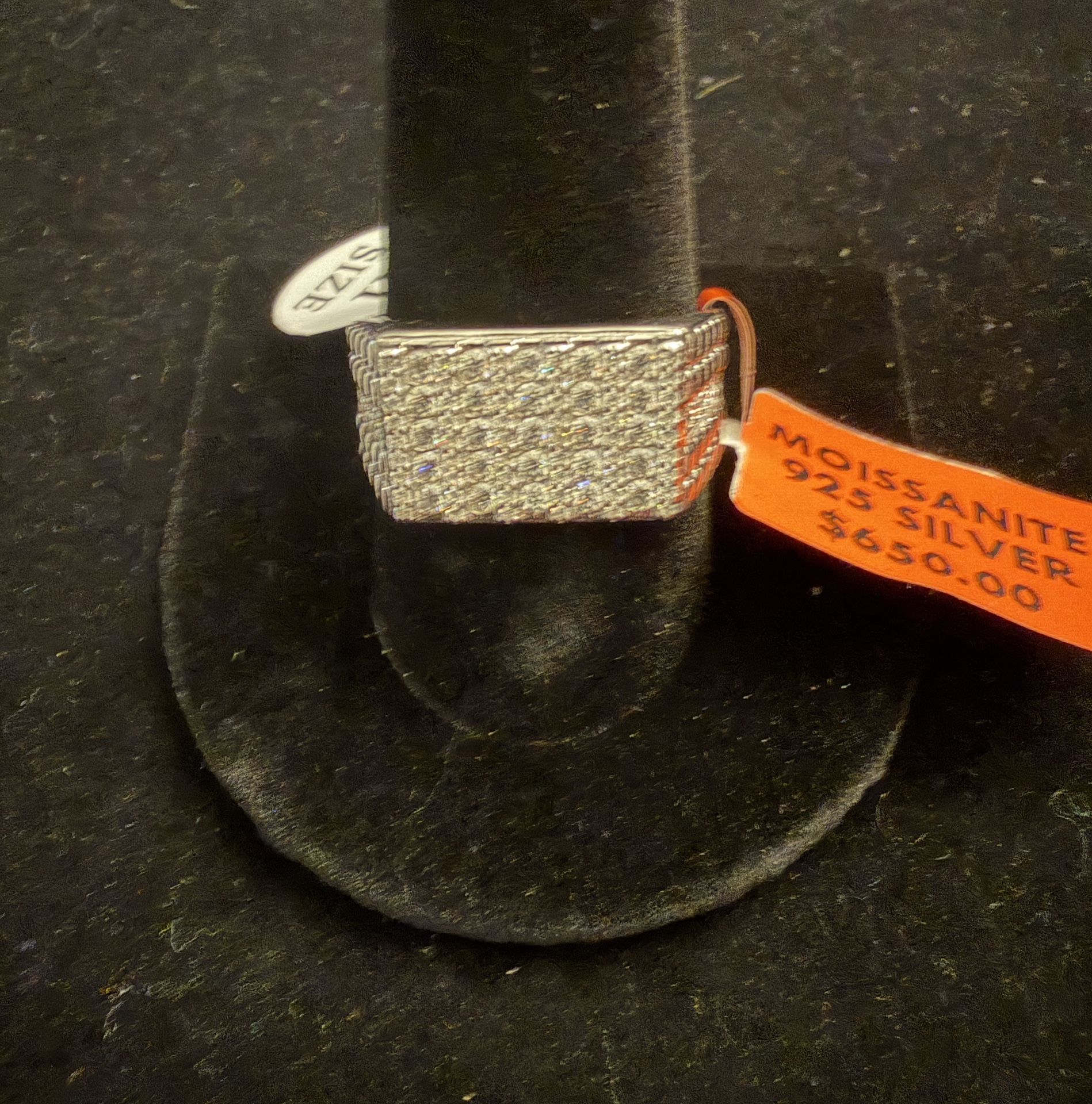 Stunning Men's Moissanite Ring 925 Sterling Silver (Size 11)